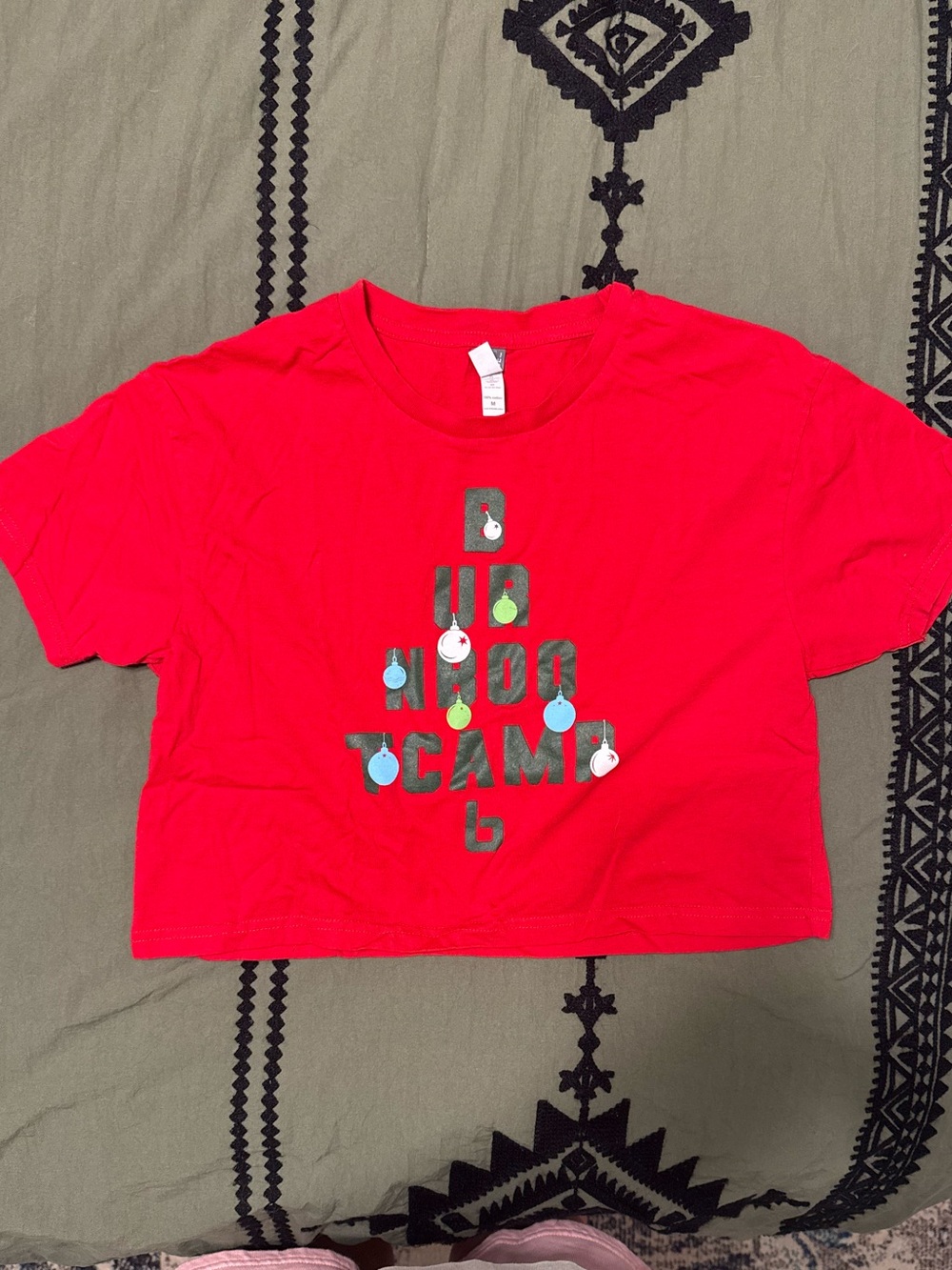 Burn Boot Camp Graphic Short Sleeve Cropped Tee